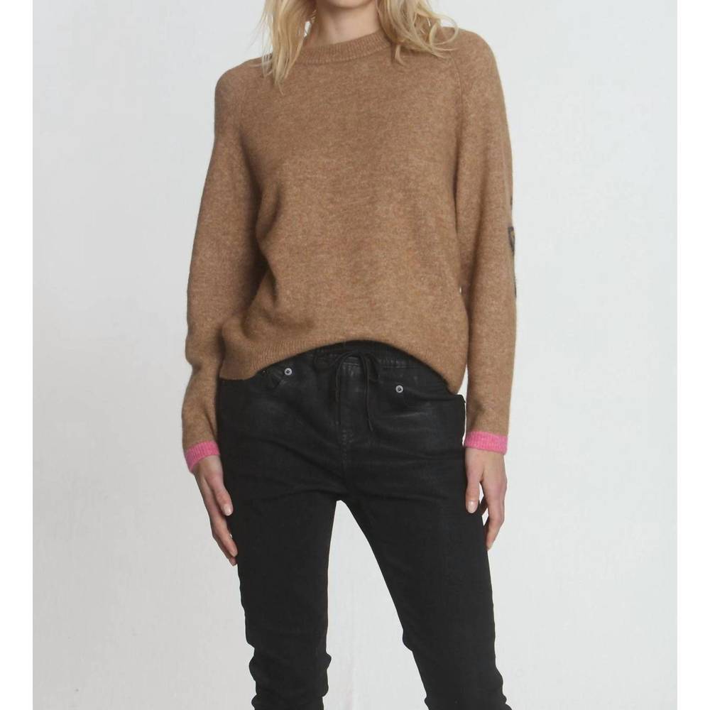 NEW LABEL+THREAD darling cozy crew top in ginger
